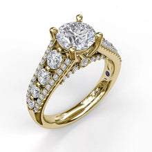 Load image into Gallery viewer, FANA Gorgeous Couture Engagement Ring Gold