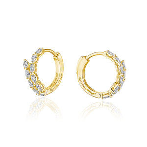 Tacori Pear Diamond Hoop Earrings