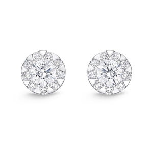 .46 CTW Cluster Diamond Studs Set in 18K Gold