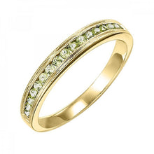 Load image into Gallery viewer, 14K Gold Stackable Peridot Band