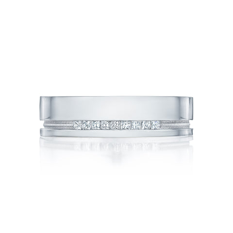 Tacori Platinum 6mm Sculpted Crescent Wedding Band