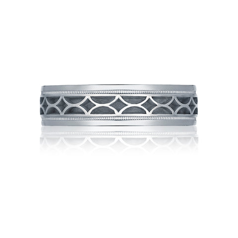 Tacori Platinum 6mm Sculpted Crescent Wedding Band