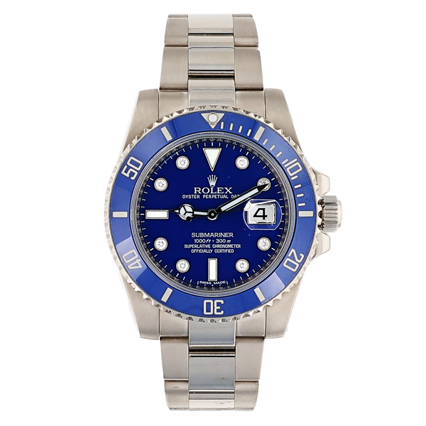 Rolex 116619LB Submariner Smurf 18K White Gold 40mm (Pre-owned)