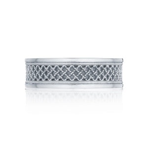 Tacori Platinum 7mm Sculpted Crescent Wedding Band