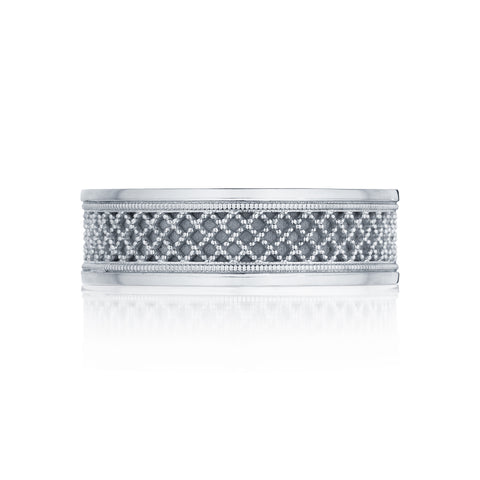 Tacori Platinum 7mm Sculpted Crescent Wedding Band