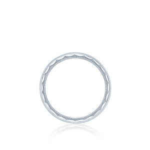 Tacori Platinum 5mm Sculpted Crescent Diamond Wedding Band (0.32  CTW)