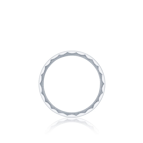 Tacori Platinum Sculpted Crescent Diamond Wedding Band (0.61  CTW)