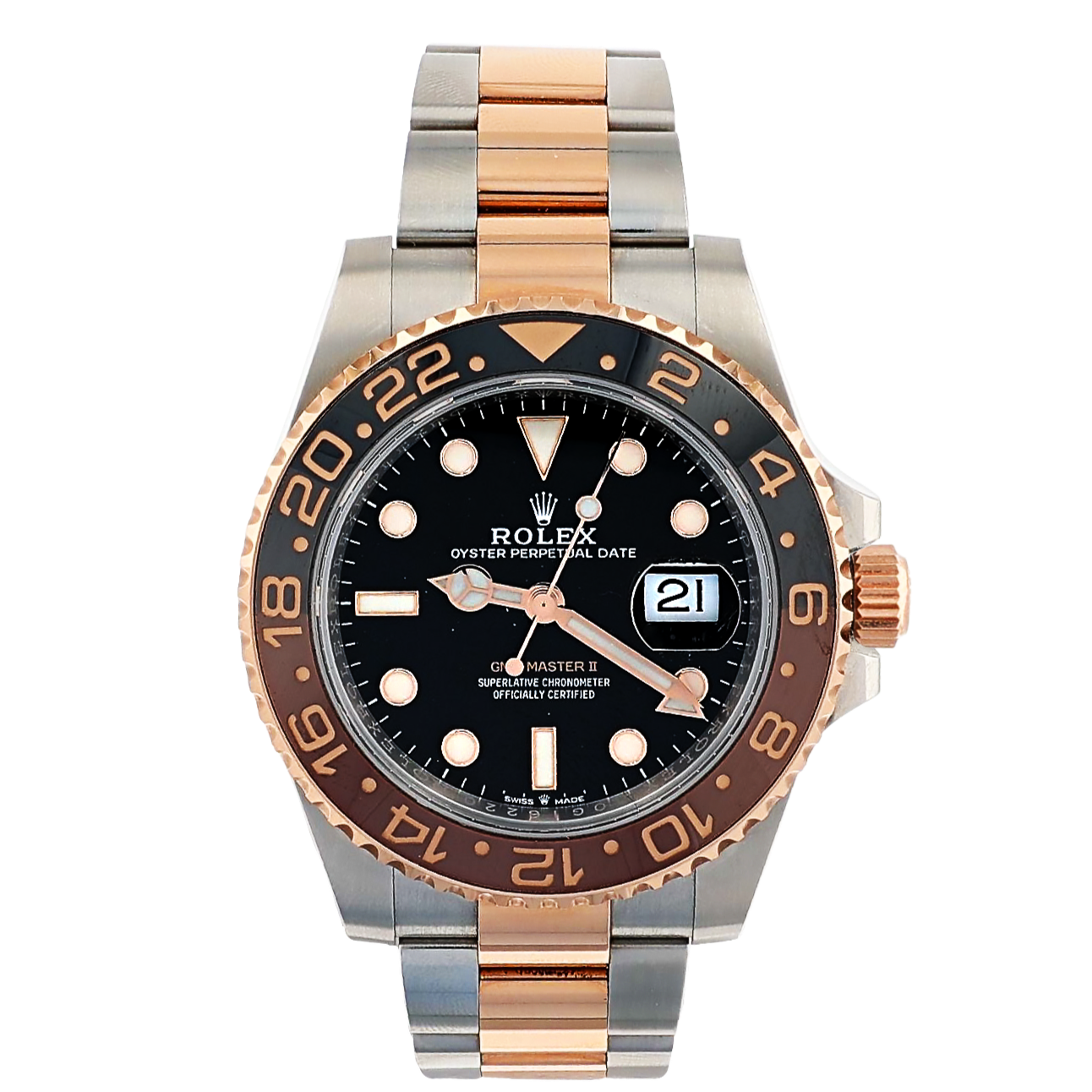 Rolex 126711CHNR GMT Master II ROOTBEER Rolesor Oystersteel 18K Ever