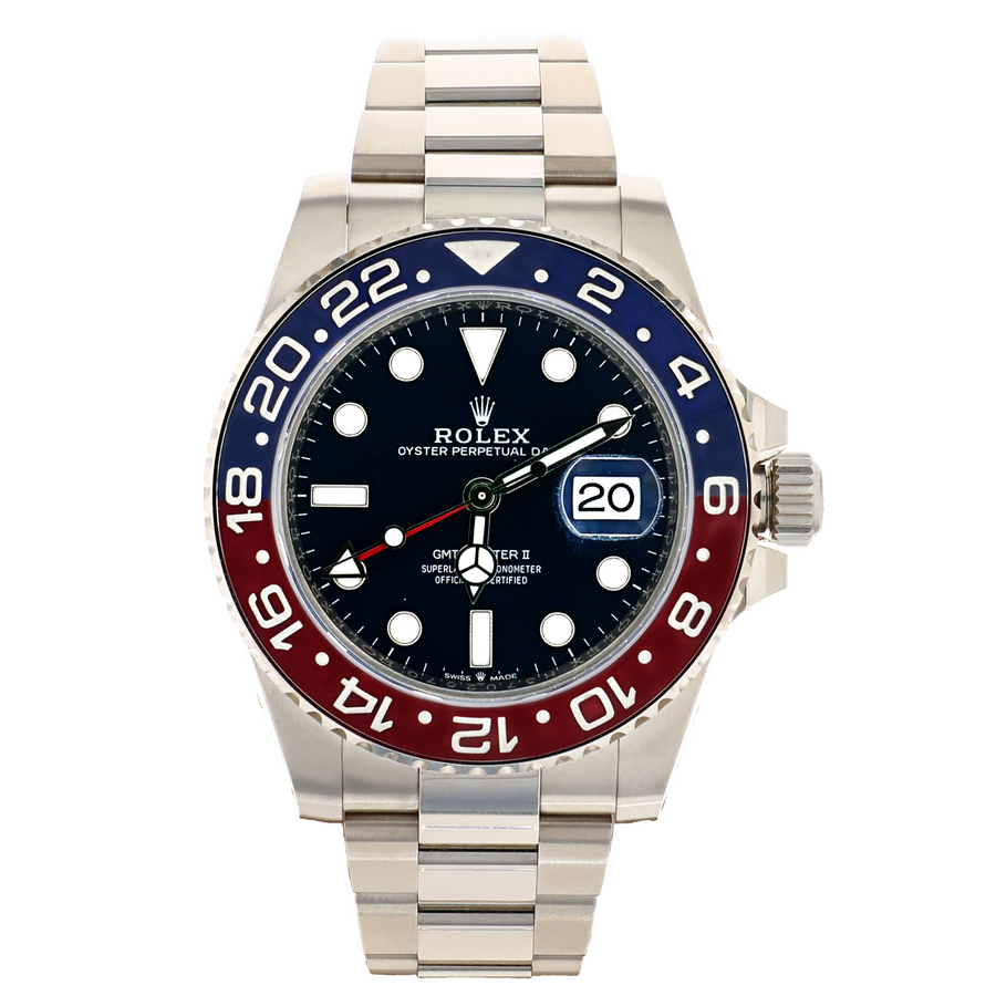 Rolex 126719 Pepsi GMT Master II 18K White Gold with Blue Dial 40mm