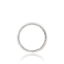 Load image into Gallery viewer, Tacori White &amp; Rose Gold Sculpted Crescent Wedding Band