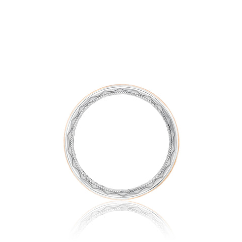 Tacori White & Rose Gold Sculpted Crescent Wedding Band