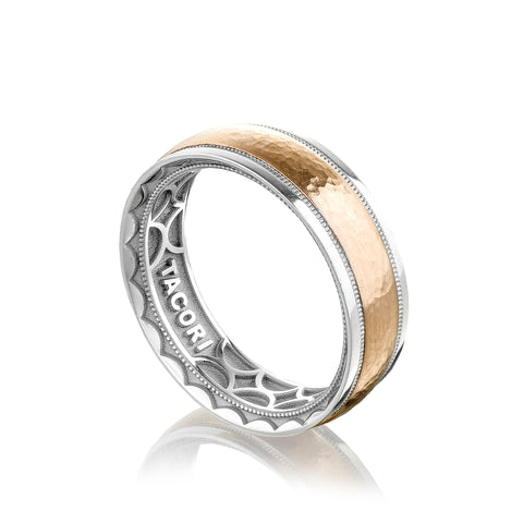 Tacori White & Rose Gold Sculpted Crescent Wedding Band