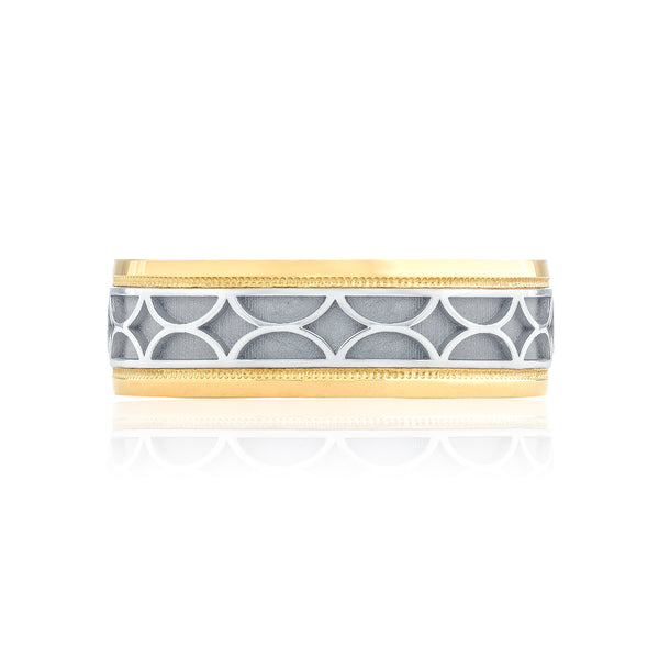 Tacori Two Tone Sculpted Crescent Wedding Band 7mm