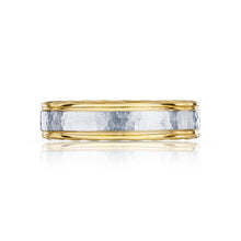 Load image into Gallery viewer, Tacori Sculpted Crescent Wedding Band 18k White &amp; Yellow Gold 6mm