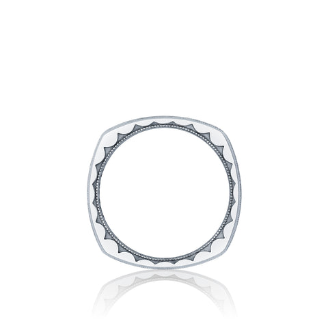 Tacori Sculpted Crescent Wedding Band 18k White Gold 6mm