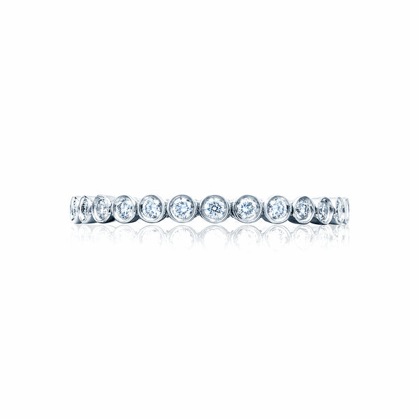 Tacori Platinum Sculpted Crescent Diamond Wedding Band (0.2 CTW)