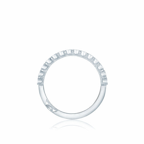 Tacori Platinum Sculpted Crescent Diamond Wedding Band (0.2 CTW)