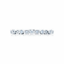 Load image into Gallery viewer, Tacori 18k White Gold Sculpted Crescent Diamond Wedding Band (0.17 CTW)