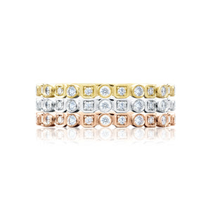 Tacori 18k White Gold Sculpted Crescent Diamond Wedding Band (0.17 CTW)