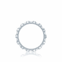 Load image into Gallery viewer, Tacori Platinum Sculpted Crescent Diamond Eternity Wedding Band (0.32 CTW)