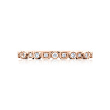 Load image into Gallery viewer, Tacori 18k Rose Gold Sculpted Crescent Diamond Wedding Band (0.17 CTW)