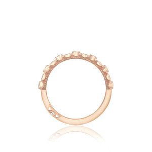 Tacori 18k Rose Gold Sculpted Crescent Diamond Wedding Band (0.17 CTW)