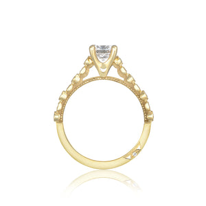 Tacori 18k Yellow Gold Sculpted Crescent Round Diamond Engagement Ring (0.18 CTW)