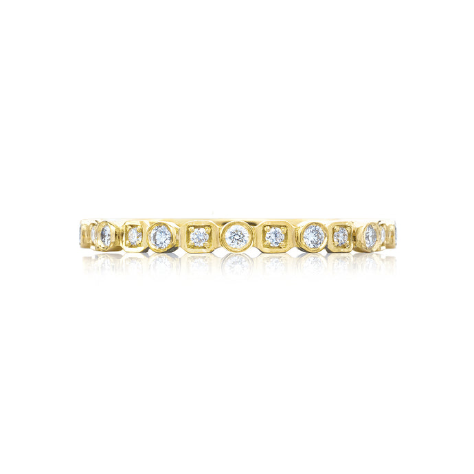 Tacori 18k Yellow Gold Sculpted Crescent Diamond Wedding Band (0.17 CTW)