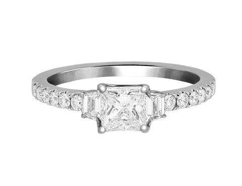 Complete White Gold Engagement Ring