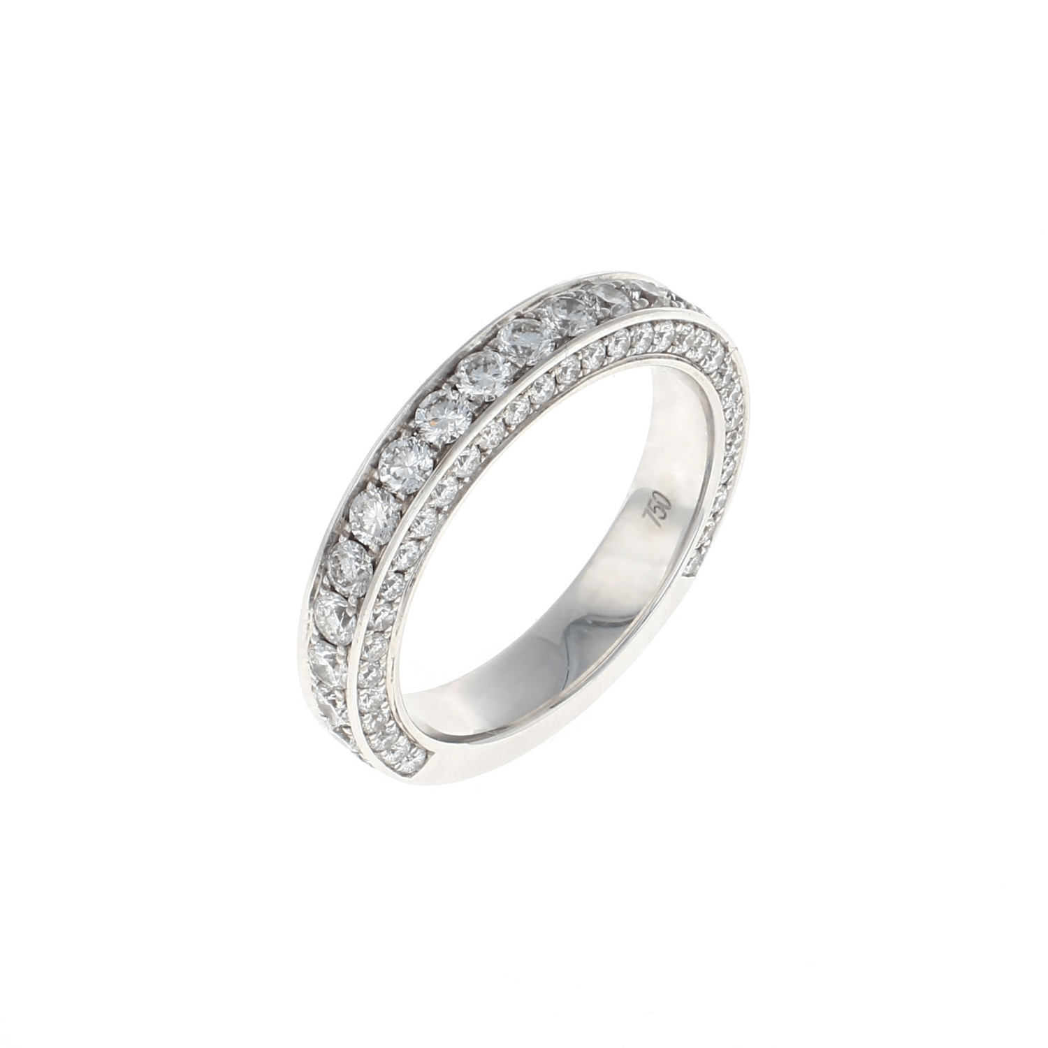 3 Sided Pave 1/2 Way Diamond Band (1.40CTW)