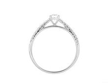 Load image into Gallery viewer, Complete Rings White Gold with 0.25 CTW Round Diamond Diamond Center Stone Classic Engagement Ring
