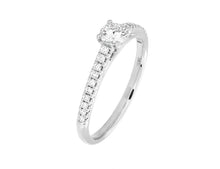Load image into Gallery viewer, Complete Rings White Gold with 0.24 CTW Round Diamond Diamond Center Stone Classic Engagement Ring