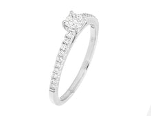 Load image into Gallery viewer, Complete Rings White Gold with 0.23 CTW Cushion Diamond Diamond Center Stone Classic Engagement Ring