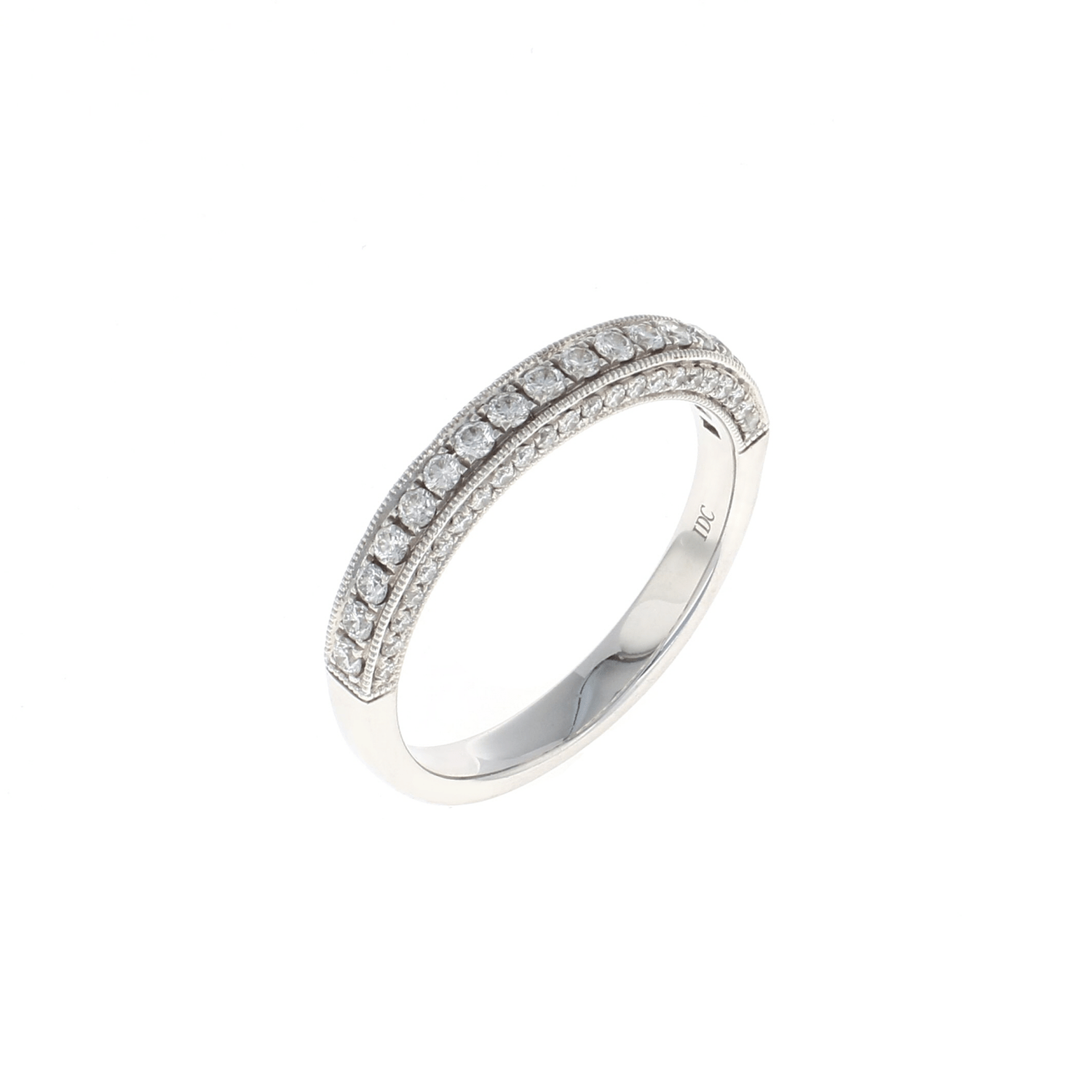 3 Sided Pave 1/2 Way Diamond Band (0.40CTW)