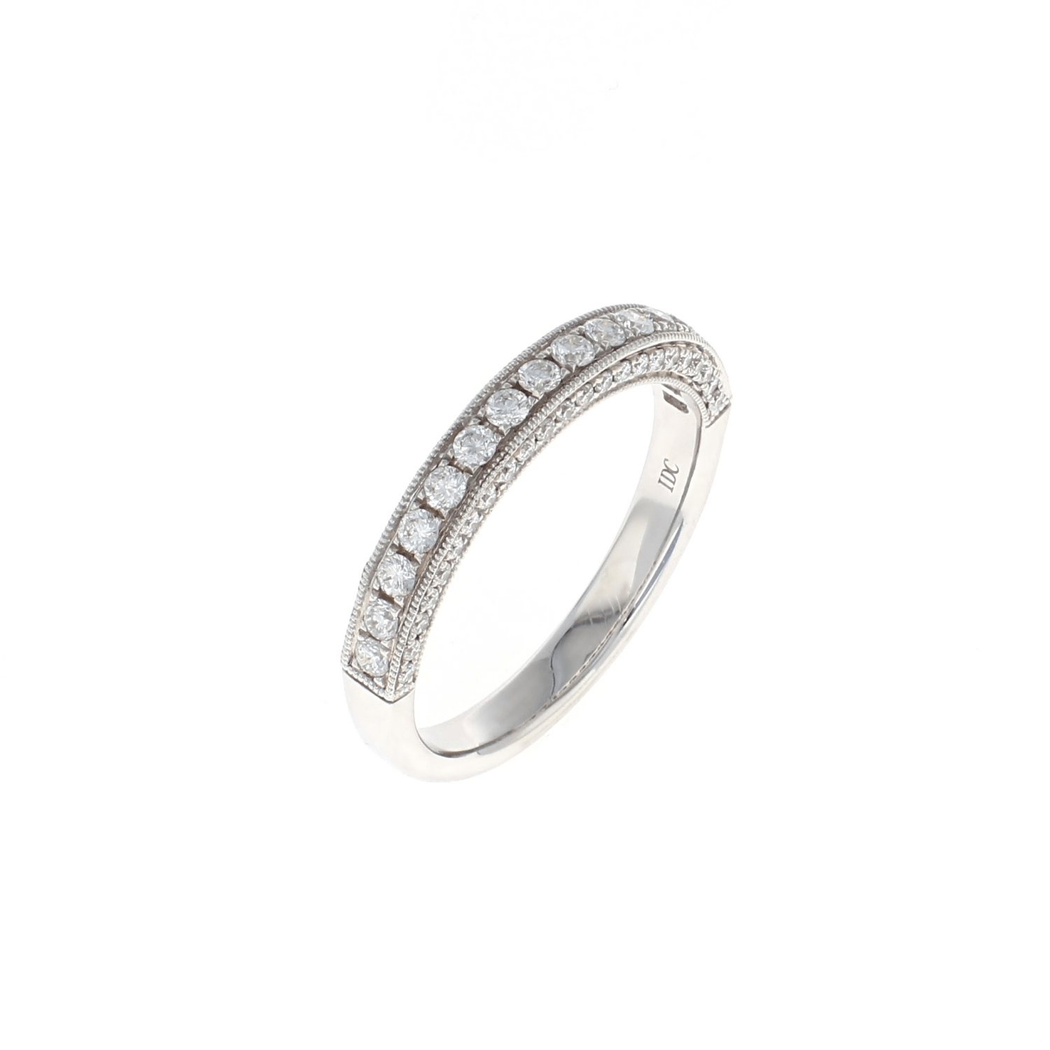3 Sided Pave 1/2 Way Diamond Band (0.45CTW)