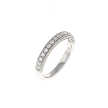 Load image into Gallery viewer, 3 Sided Pave 1/2 Way Diamond Band (0.45CTW)