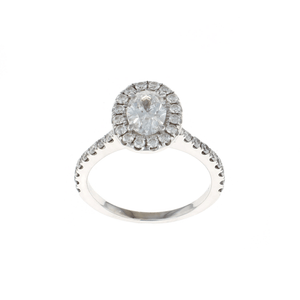 Oval Halo Complete Engagement Ring (1.52CTW)