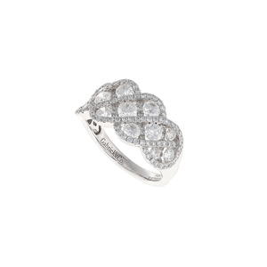 Gabriel & Co 14K White Gold Woven Diamond Statement Ring (1.67CTW)