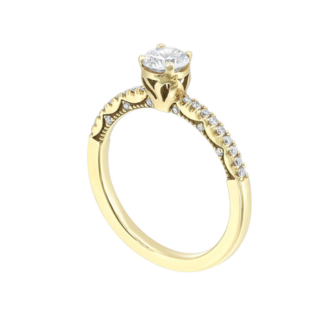 Tacori 14k Yellow Gold Complete Engagement Ring (0.66 CTW)