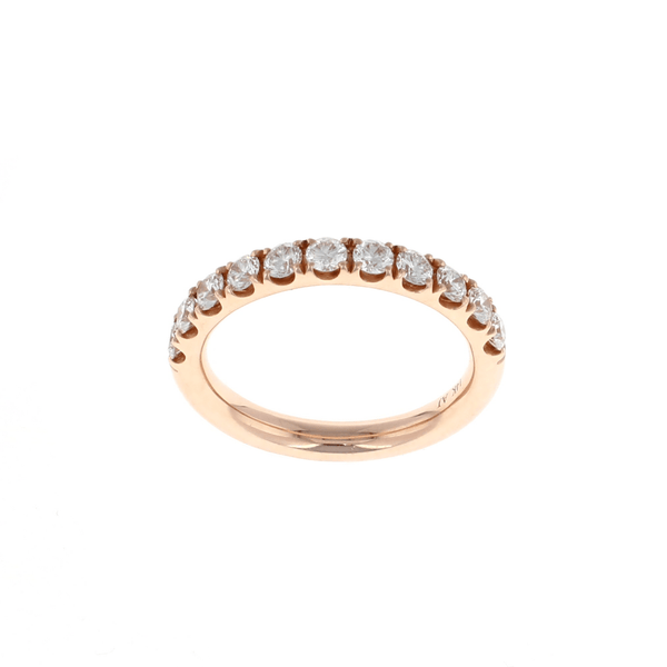 14K Rose Gold 1/2 Way Diamond Band (0.75CTW)