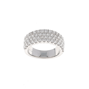 Four Row Diamond Fashion Ring