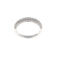 Load image into Gallery viewer, 3 Sided Micro Pave 1/2 Way Diamond Band (0.40CTW)