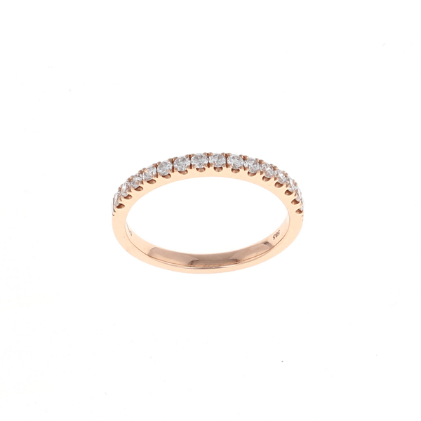 14K Rose Gold 1/2 Way Diamond Band (0.31CTW)
