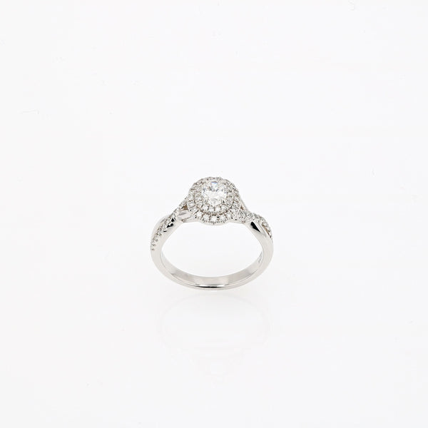 Oval Halo Complete Engagement Ring (0.69CTW)