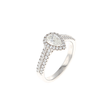 Load image into Gallery viewer, Pear Halo Complete Engagement Ring (0.86CTW)