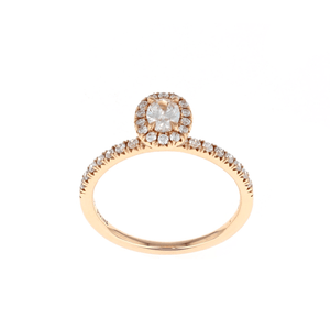 Oval Halo Complete Engagement Ring 14K Rose Gold (.57CTW)