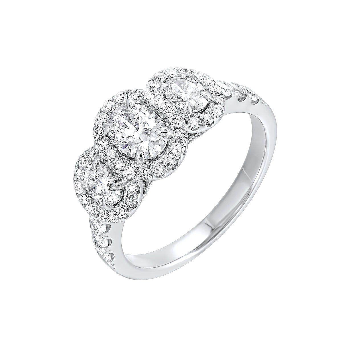 Three-Stone Complete Engagement Ring (1.44 CTW)