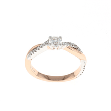 Load image into Gallery viewer, Round Complete Engagement Ring 14K Rose Gold (0.46CTW)