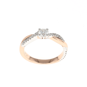 Round Complete Engagement Ring 14K Rose Gold (0.46CTW)