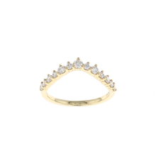 Load image into Gallery viewer, Ladies Diamond &quot;V&quot; Shaped Shared Prong Contour Band (0.50CTW)